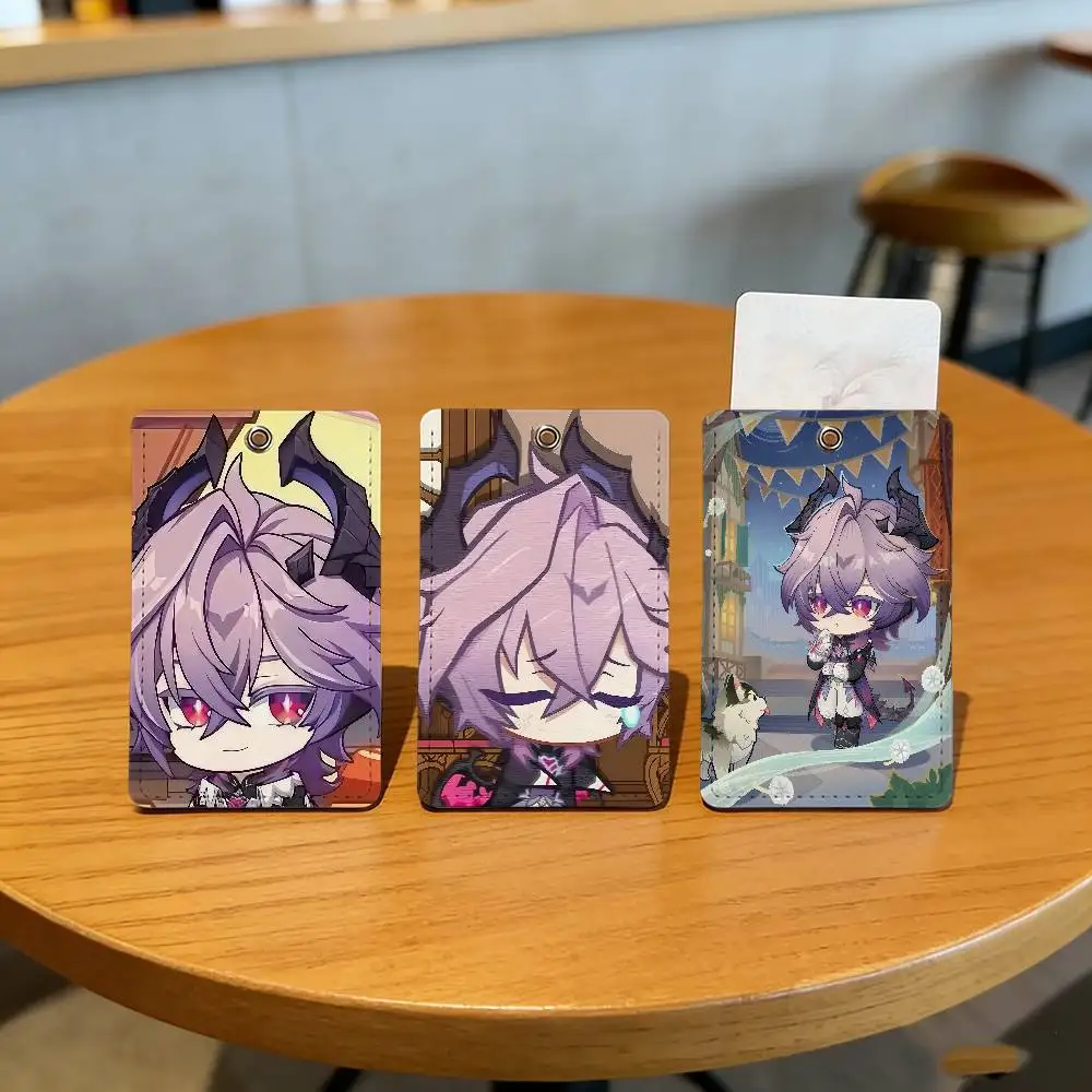 مشبك بطاقة Game Genshin Impact Durin Q، حافظة واقية لبطاقة الائتمان لحافلة البنك، بطاقة الهوية