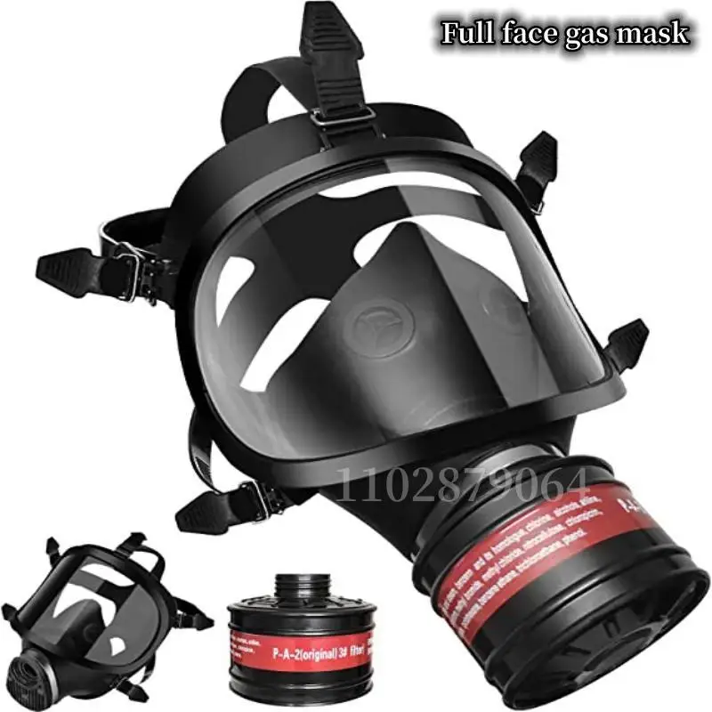 MF14/87 type gas mask full face mask chemical respirator natural rubber filter self-priming mask