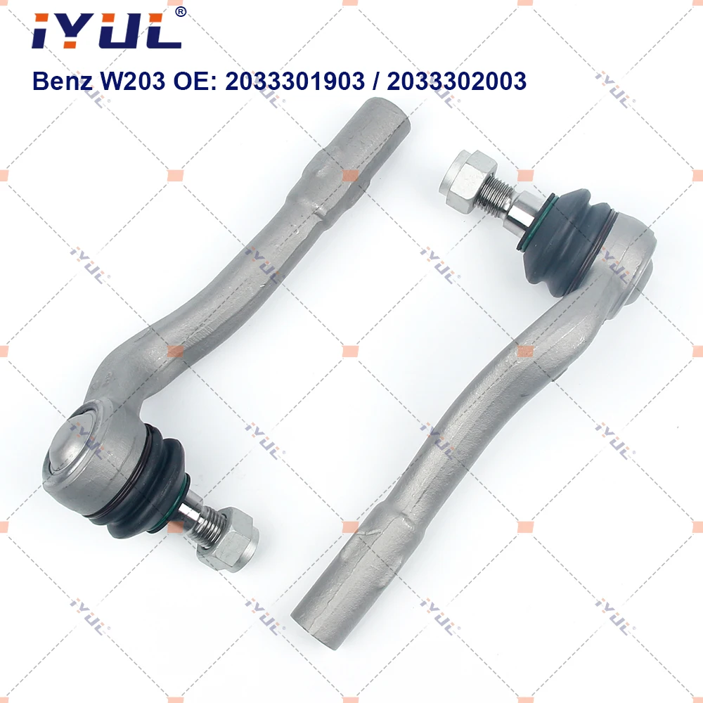 A Pair Front Outer Steering Tie Rod Ends For Mercedes Benz C-Class W203 S203 CL203 CLK C209 SLK R171 A2033301903 A2033302003