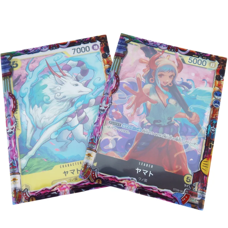 60Pcs/Set Cards Sleeve One Piece Pokemon Digimon Yamato Eeveelution Anime Game Lace Version Colorful Card Protective Cover Toy