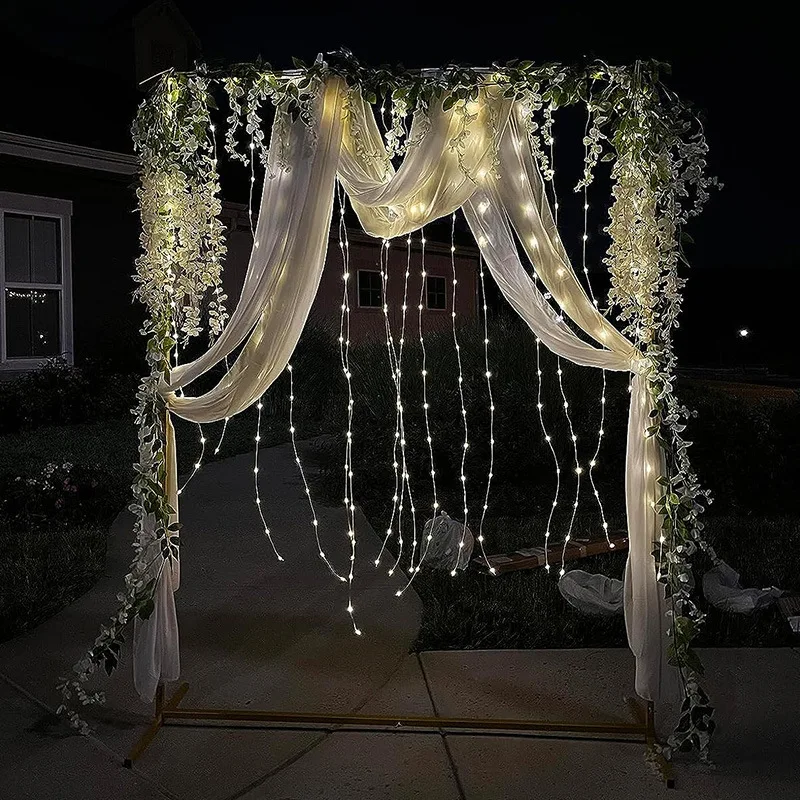 Imagem -03 - Casamento Arch Garden Party Backdrop Decor Ouro Retangular Rack Metal Frame Flor Balão Stand Backdrop Stand 2x2m