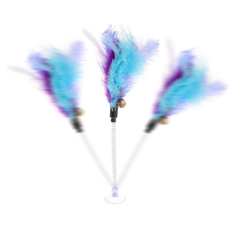 Для игрушек для кошек с всасывающим чашкой котенок пера -игрушки Fun Interactive Best Sale