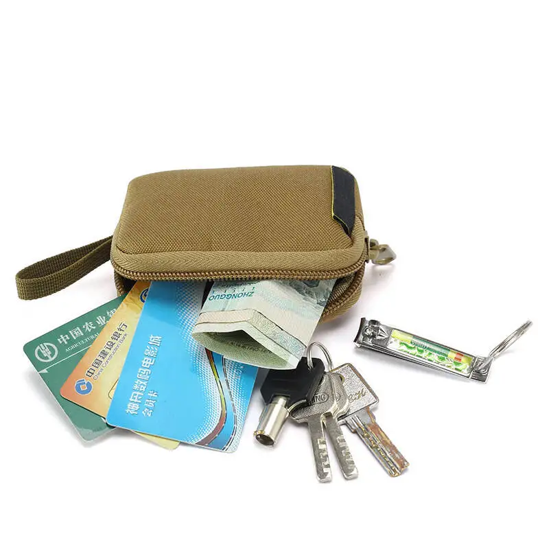 New Portable Waterproof EDC Pouch Hunting Outdoor Waist Bag Nylon Tactical Mini Wallet Card Bag Small Pocket Key Pouch Money Bag