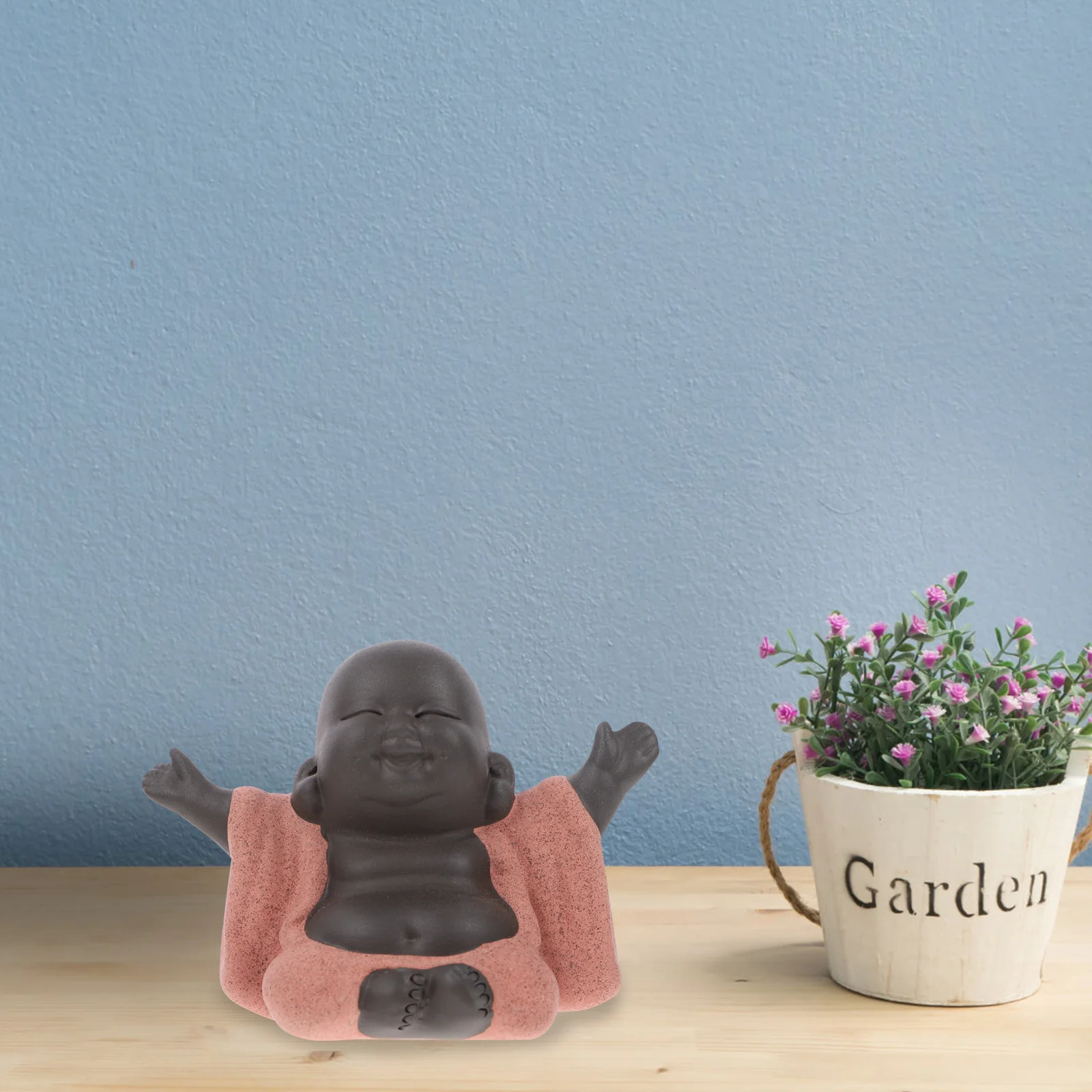 

Керамическая скульптура Майтрейи, ручная резная мини-сидяная статуя, декор для дома и офиса, орнамент фэншуй