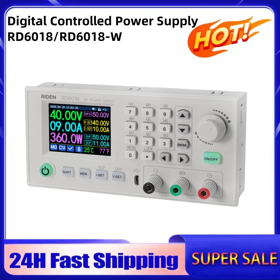 RD6018RD6018W60V18AUSBWiFiDCDapatDisesuaikanStepDownTeganganBangkuCatuDayaKonverterBuck&1200WACDCPSU-AliExpress1420