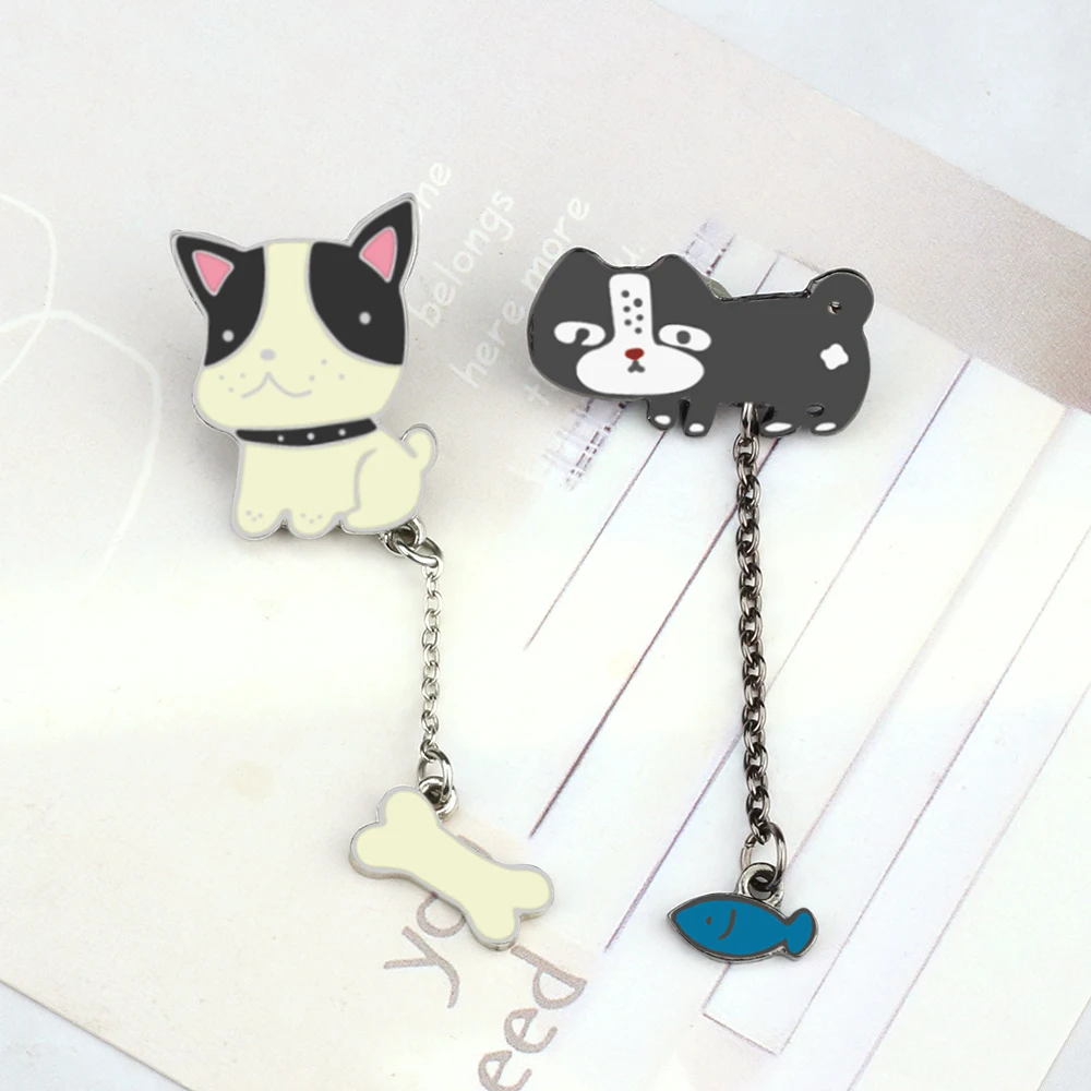 16 style personality metal Enamel pins Lapel Brooches Badges plants animal dog cats egg cloud Women fashion jewelry Gift for her