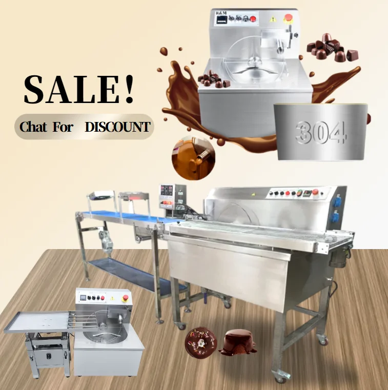 Full automatic small 5kg mini chocolat making melting pot tank chocolate machine tempering meter enrobing price maker equipment