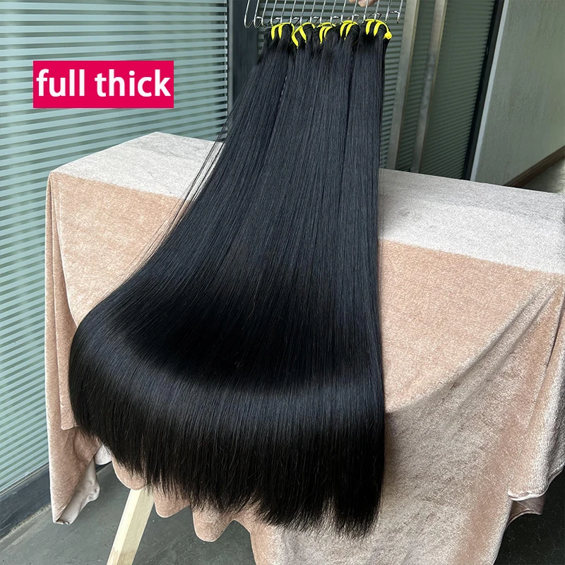 

Double Drawn Straight Bundles 100% Human Hair Extensions Raw Virgin Hair Weave Bundles Unprocessed Vietnamese Hair Natural Color