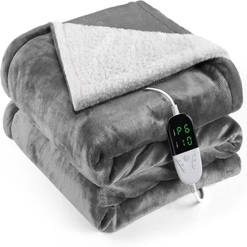Heated Blanket-Electric Blanket,Soft Heated Throw Blanket with 6 Heating Levels & 4 Hours…