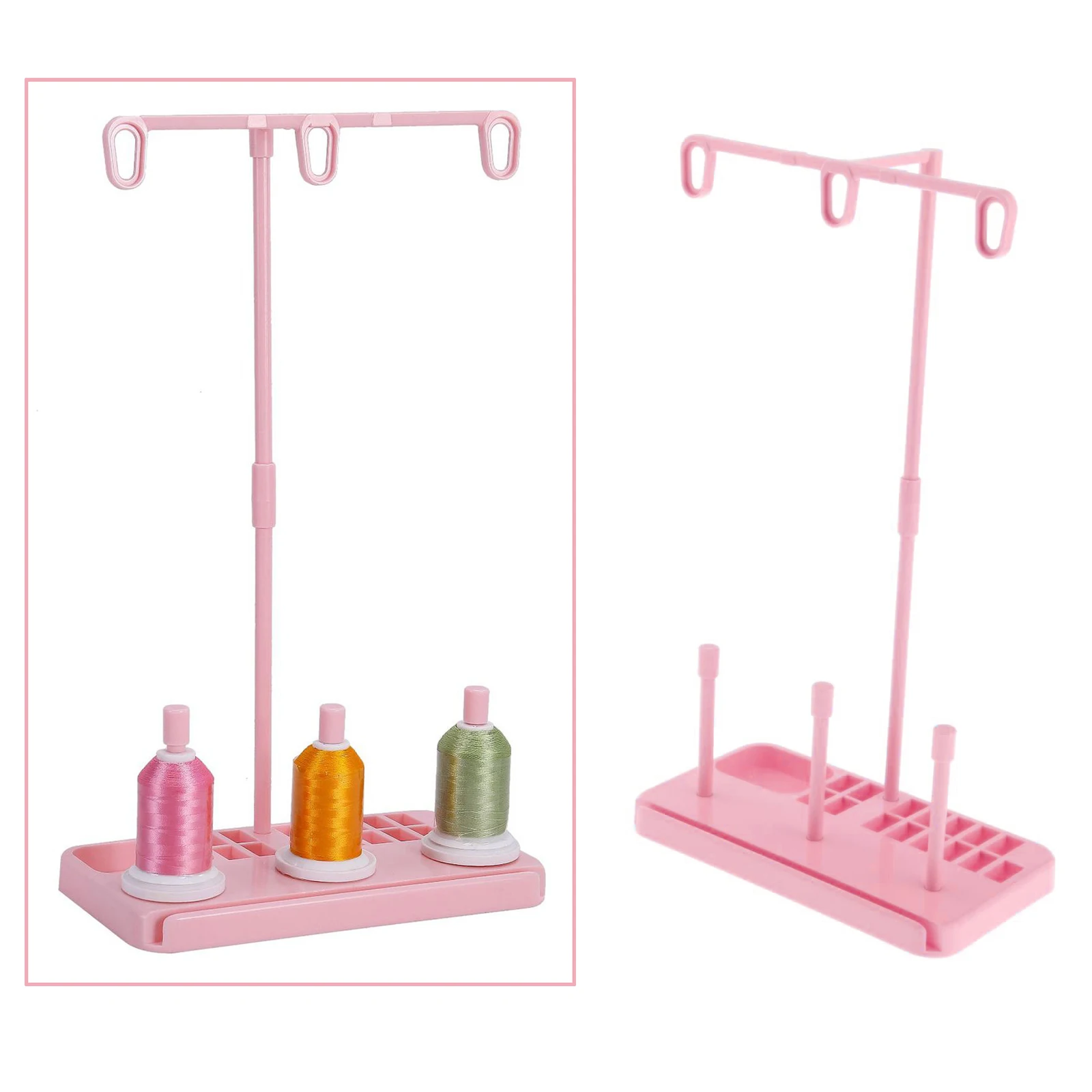 2 Cone Spool Thread Stand for Sewing and Embroidery Machines Tailors Sewing Tool Steel Spool Rack Sewing Spools Organizer