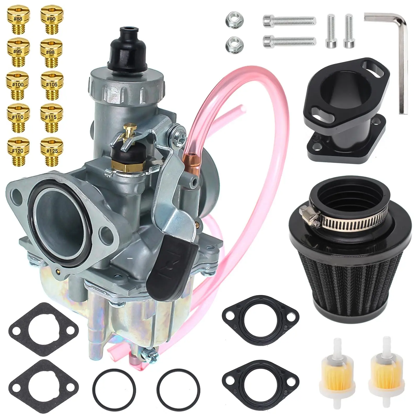 

Комплект карбюратора VM22 26 мм для Predator 212cc Honda GX160 GX200 196cc 6,5HP, черный, красный, золотой цвет