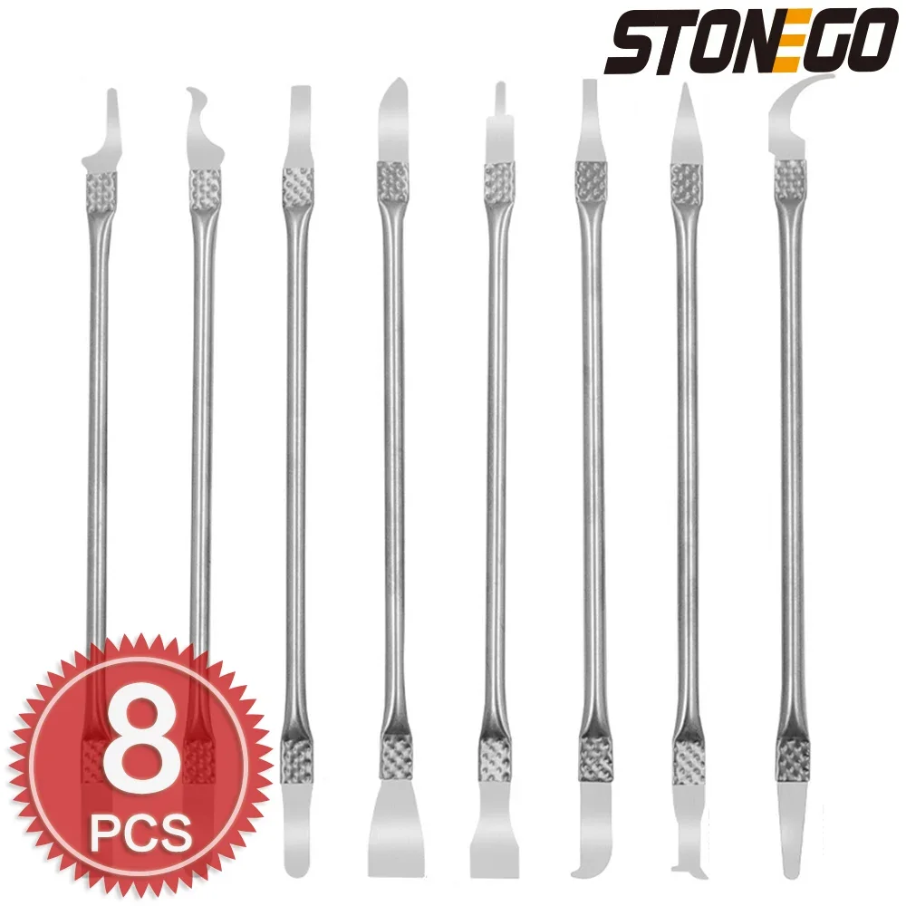 

STONEGO 8 in 1 IC Chip Repair Thin Tools Set CPU Metal Remover Burin To Remove for Mobile Phone Computer CPU NAND IC Chip Repair