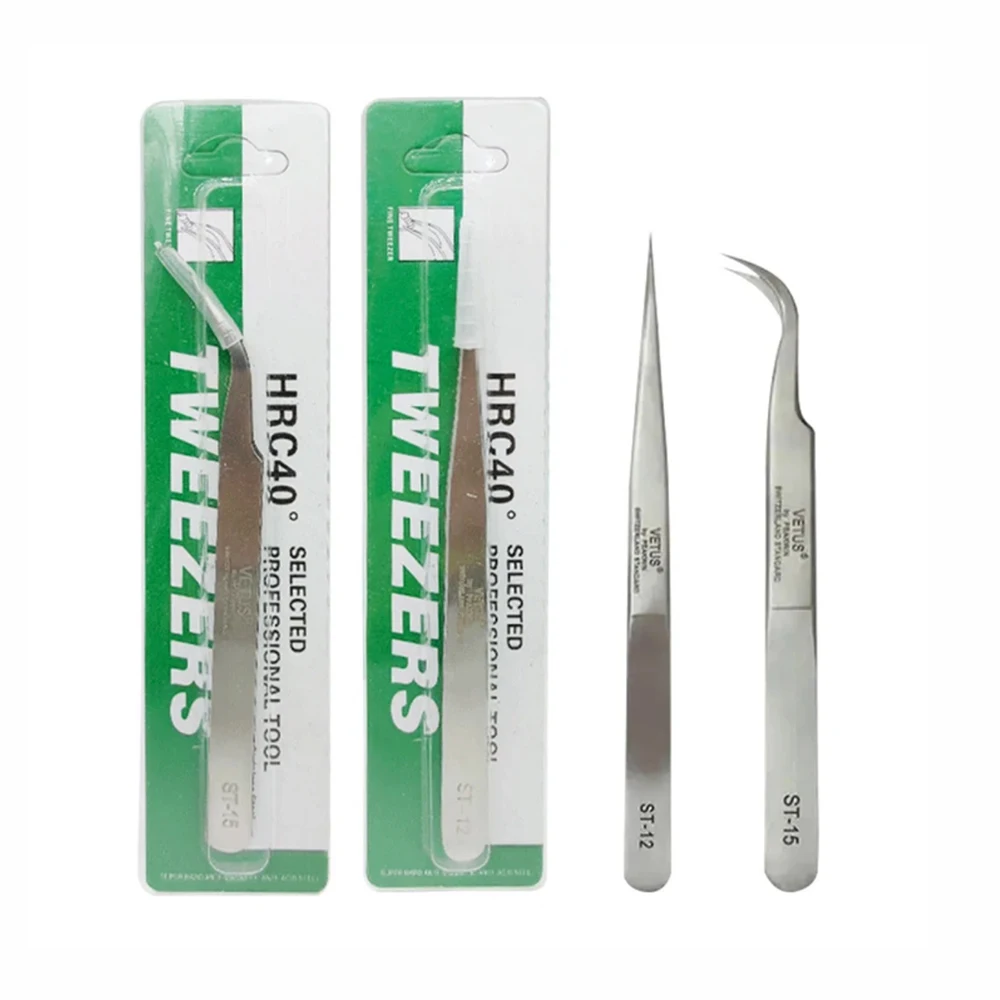 Ensemble de 6 pincettes professionnelles en acier inoxydable, pour hommes et femmes, pincettes à sourcils de précision pour poils du visage