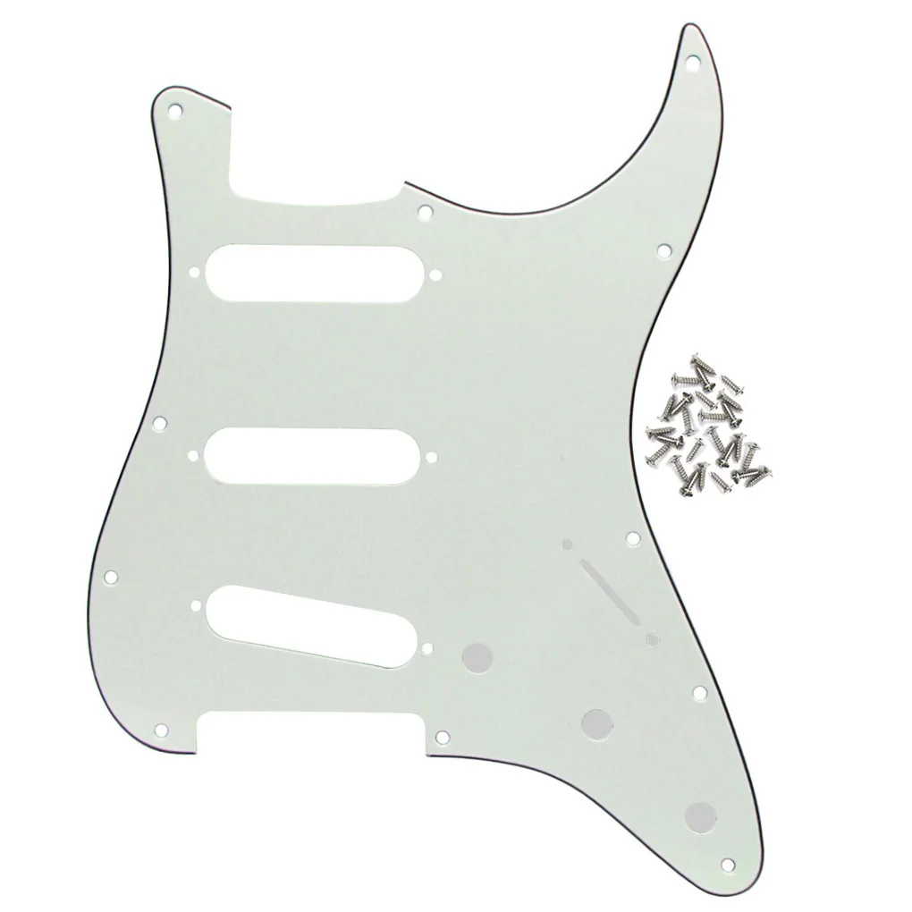 Fleor 1pc st sss E-Gitarre Schlagbrett Kratz platte & Schrauben für 11 Löcher Gitarren teile, 4 Farben wählen – Detail 9
