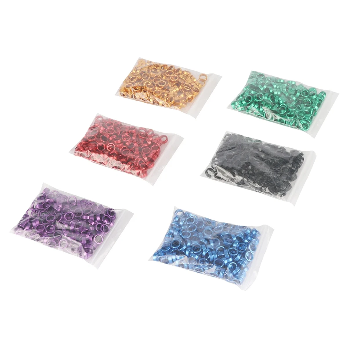 1Pack/30Pcs Flat Aluminum Bird Foot Rings without Words Inner Diameter 8mm Pigeon Parrot Quail Identification Leg Rings 6 Colors