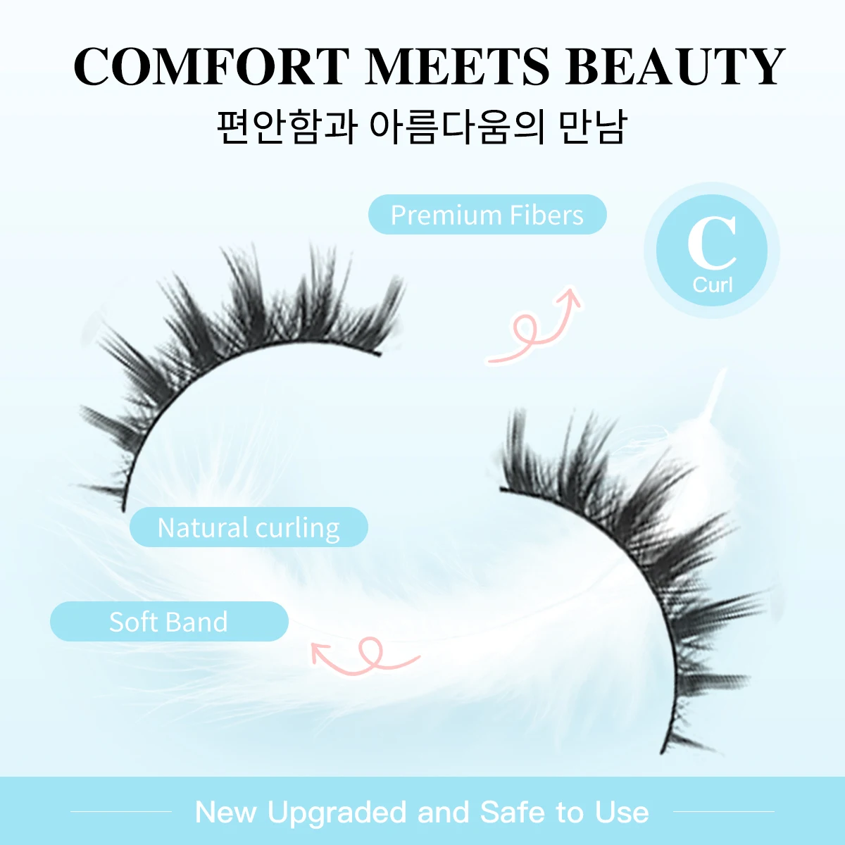 Ciglia Manga naturali morbide 5 paia di ciglia finte lunghe Ciglia a strisce sottili per il trucco degli occhi della bambola coreana