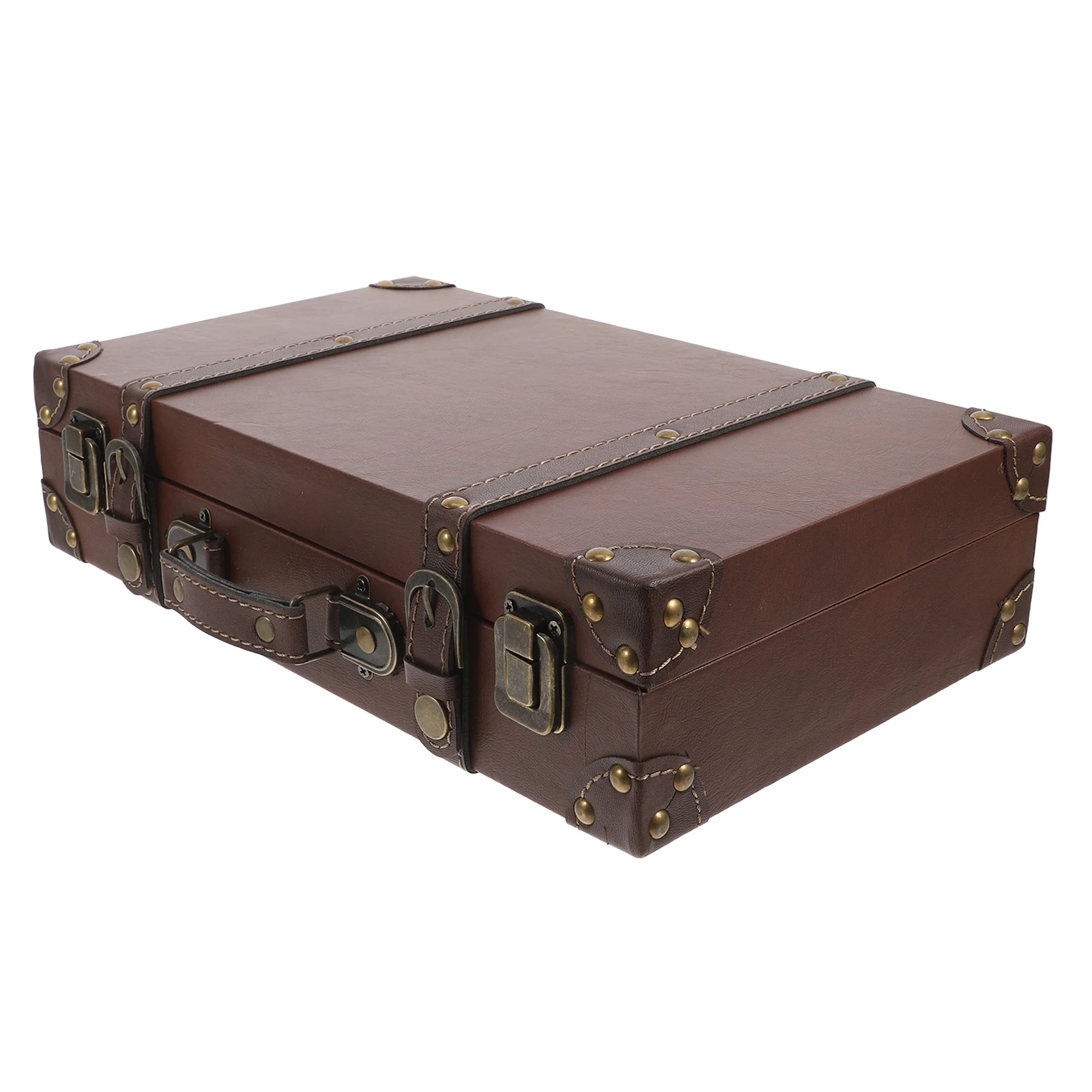 

Vintage Suitcase British Style for Clothing Store Display Retro Photo Props Decorative Storage Box Window Dress