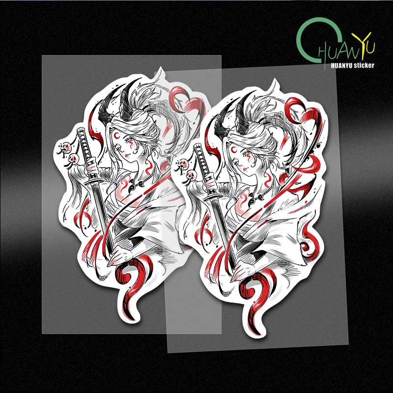 

Car stickers, demon knife art, Japanese tattoo stickers, waterproof reflective decorative stickers