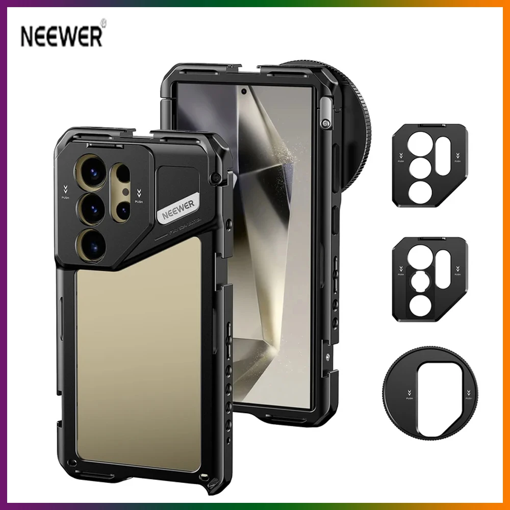 

NEEWER PA042 Phone Cage For SAMSUNG S24 Ultra for Video Recording, Vlogging, YouTube/TikTok Live Streaming, Filmmaking