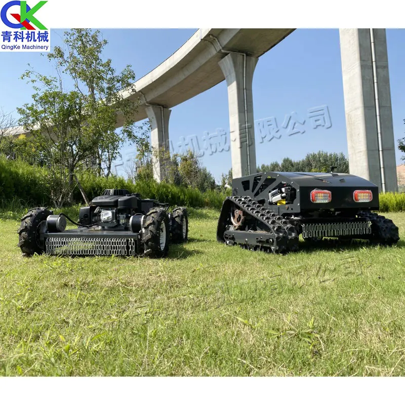 900mm Width Agricultural Cordless Automatic Lawn Mower Orchard Hillside Wireless Control Mower Remote Control Grass Cutter