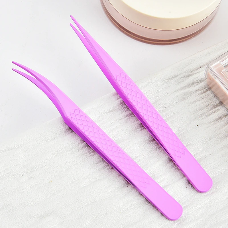 Mini False Eyelash Tweezers False Eyelashes Applicator Eyelash Extension Curler Nipper Clip Stainless Steel Makeup Tools