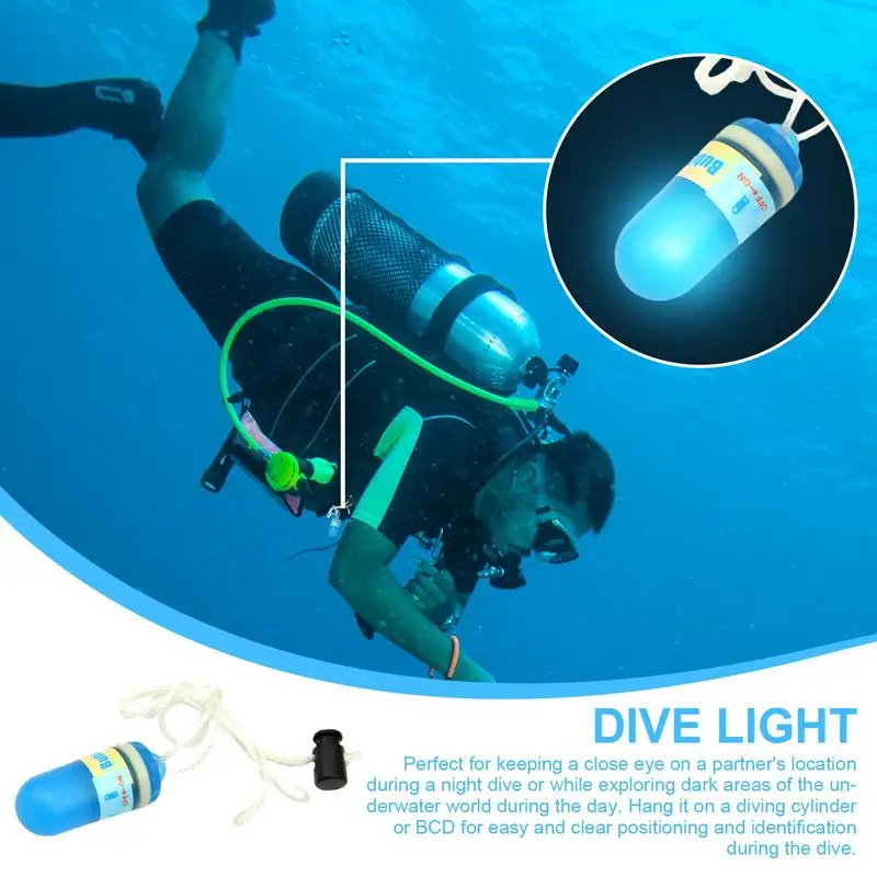 Dive Light Underwater Diving Signal LED Light Flashing Safety Light Beacon Diving Light Night Dive Flashing Marker Light Diving