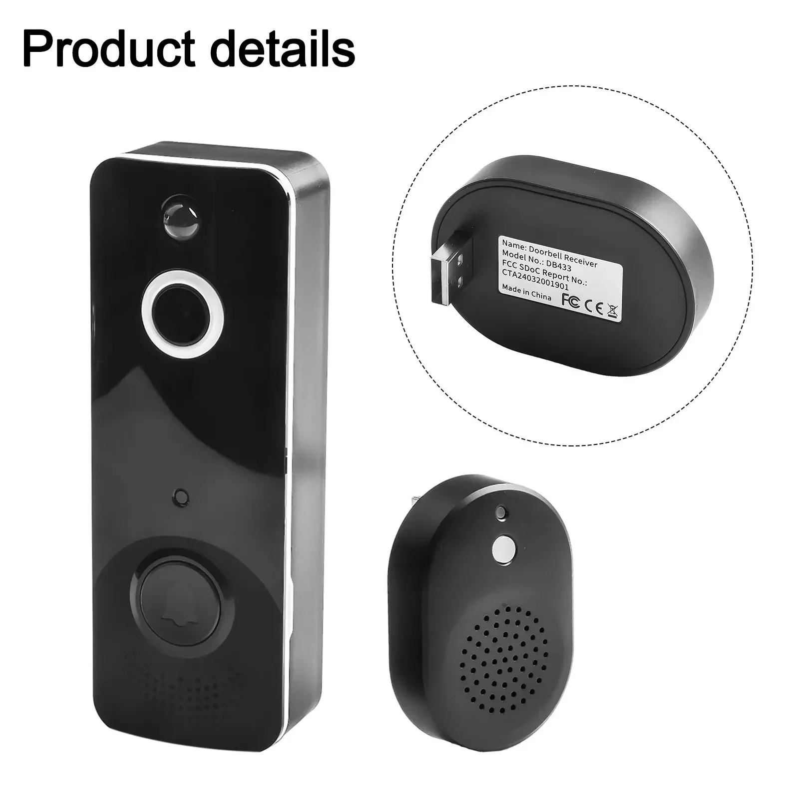 

M8 Smart Visual Doorbell Two-way Intercom Infrared Remote Monitoring Security System Wifi Video Door Bell Smart