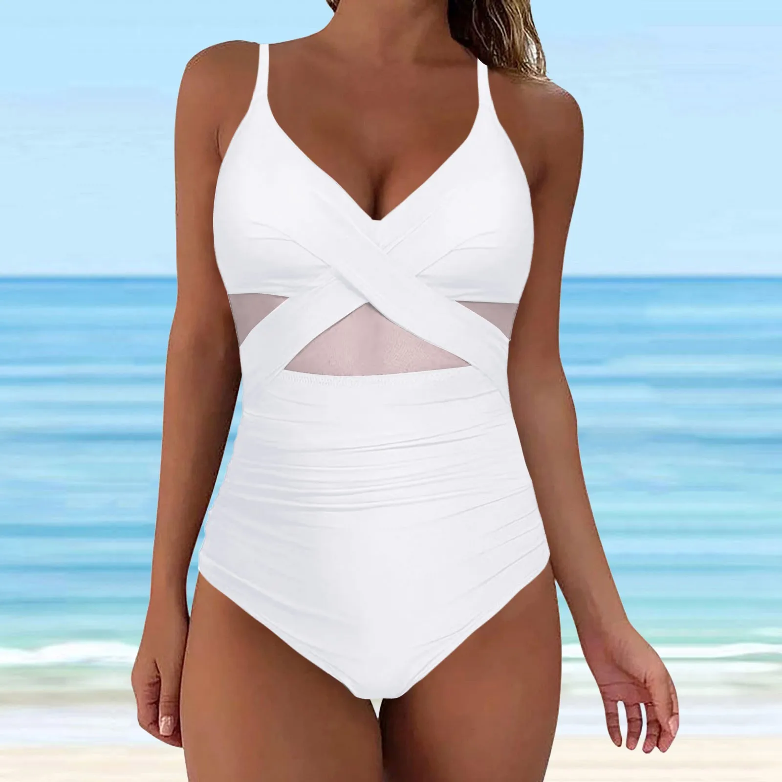 2024 Women Sexy One Piece Swimsuit Swimwear Female Solid Push Up Brazilian Summer Bodysuit Swimming Suits Bathing Suit Monokini