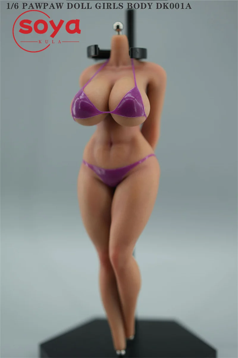PawPawDoll DK001A 1/6 アニメガール特大胸シームレスボディ26.5cmメイクプラチナシリコン女性兵士アクションフィギュアドール