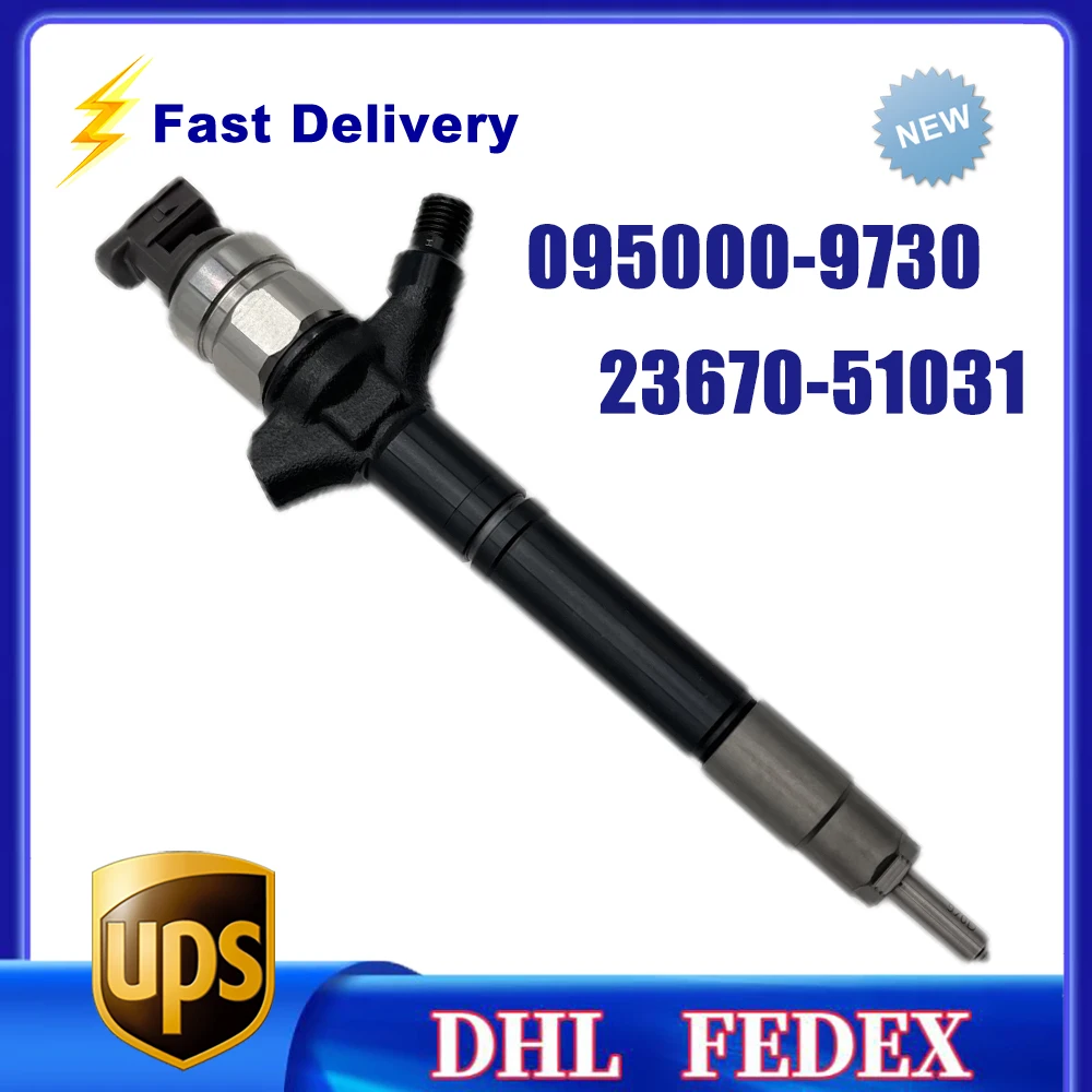 

095000-9730 23670-51031 NEW Diesel Fuel Injector for DENSO Toyota LandCruiser V8 200 SERIES D-4D 1VD-FTV