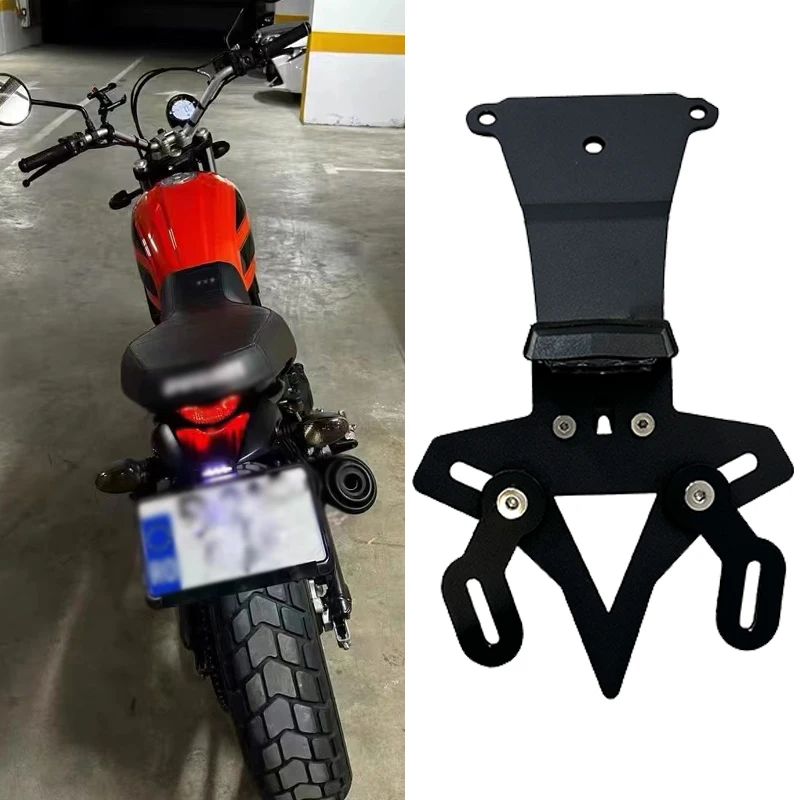 حامل لوحة ترخيص خلفي للدراجة النارية وأضواء إشارة الانعطاف ذيل قصير لدوكاتي تشويش إذاعي 800 2015-2022 2021 2020 2019 #1