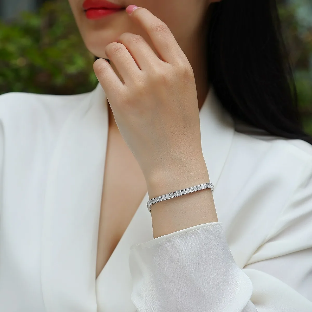 Moissanite Tennis Bracelet GRA Certified Lab Diamond s925 Sterling Silver 18k Wedding Bracelets for Women Man