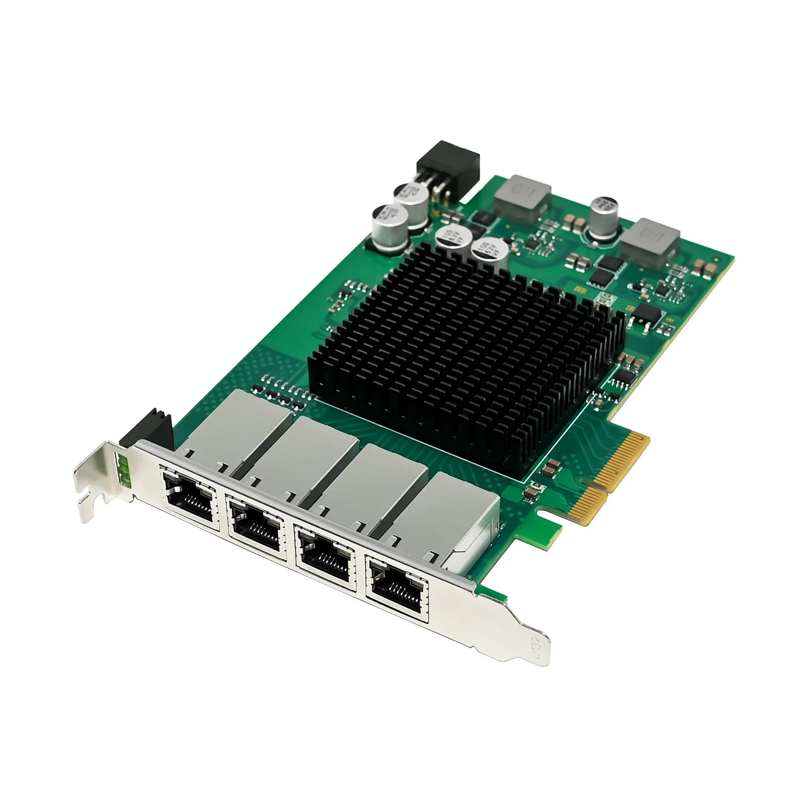 

SUNWEIT ST7457 PCIe x4 I350AM4 Quad-1G PoE Visual Frame Grabber Server Adapter Built-in Filters Wired in Stock
