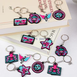 12Pcs Retro 70s 80s Music Festival PVC Keychains Backpack Pendants for Back To 80s 90s Theme Birthday Party Favors Wedding Gift