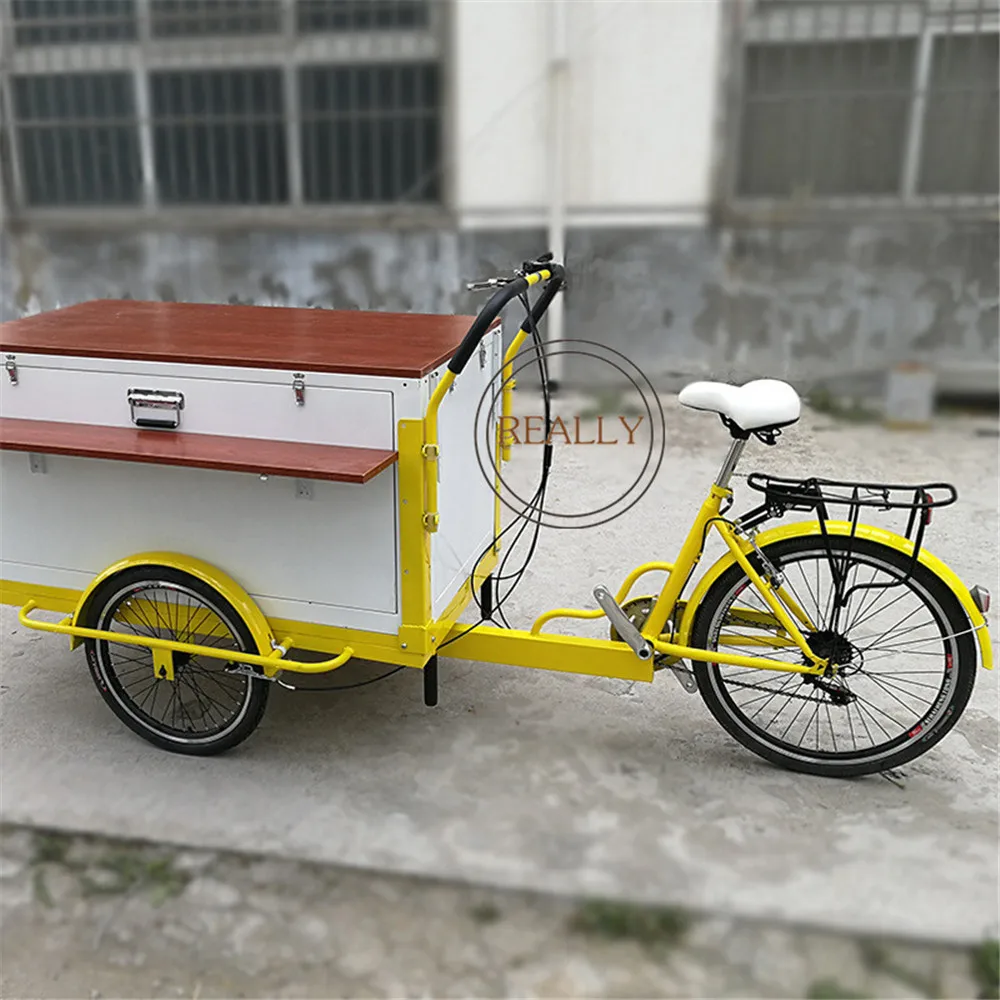 Commercial Coffee Cart Vending Truck Bike Coffee Bike Trailer Cargo Coffee for sale