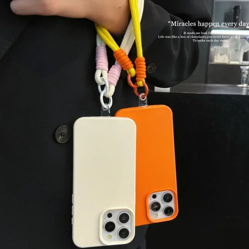 Leather Texture Phone Case with Hand Wrist Strap For iPhone 16 Pro Max 15 14 Plus 13 12 11 XS XR X Wristband Soft TPU Back Cover view 3