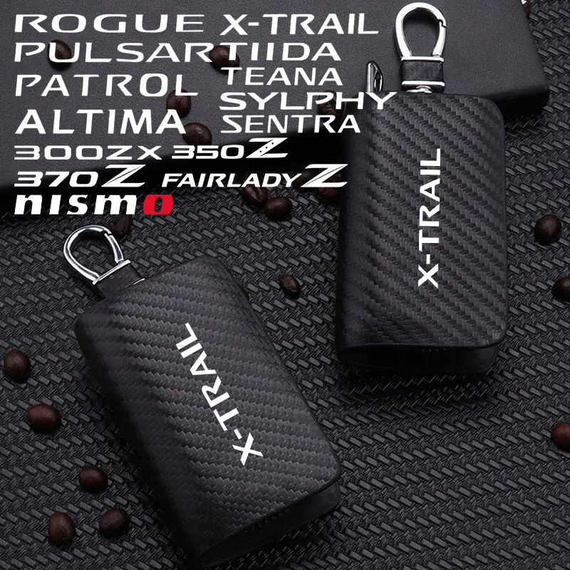 

Car Key Case Bag For Nissan TEANA nismo ROGUE QASHQAI PULSAR PATROL 300zx 350z 370z ALTIMA JUKE LEAF SENTRA SYLPHY TIIDA X-TRAIL