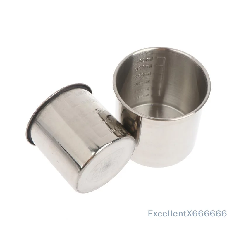 304 Stainless Steel Measuring Cup 250/350ML BPA Free Accurate Scale for Rice Storage Kitchen Baking Liquid Weighing
