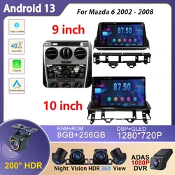 7862 Android 13 For Mazda 6 2002 - 2008 Multimedia Car Player Autoradio GPS Video Navigation Screen Stereo Radio No 2din DVD BT