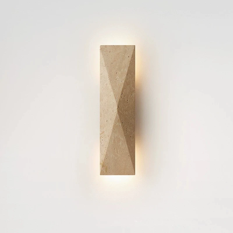 Outdoor spotlight retro background wall natural cave stone wall lamp