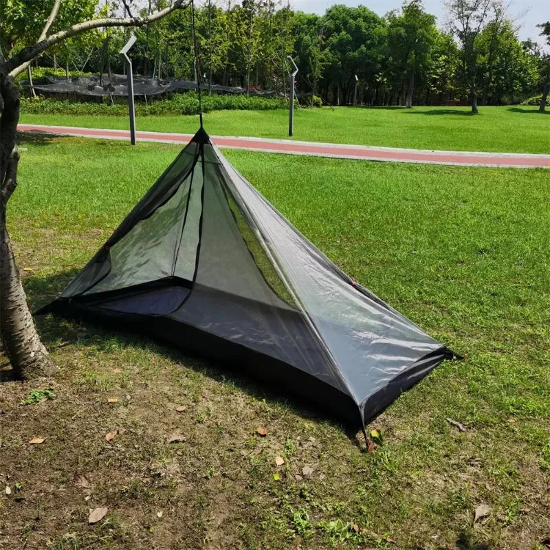 Outdoor 2p Ultra Light Rodless Intranet Tent Stove Pyramid Tent Hiking Backpack Fast Delivery