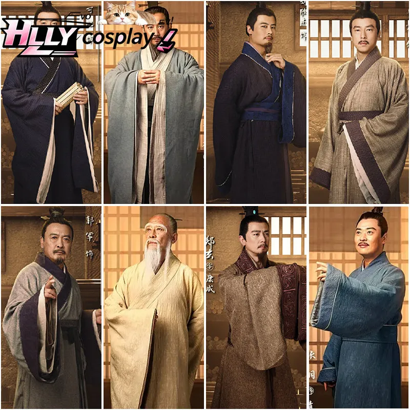 

Spring Autumn Warring States Qin Han Dynasty Scholar Hanfu Costume High Quality Confucius Laozi Role Play Theatrical Perform