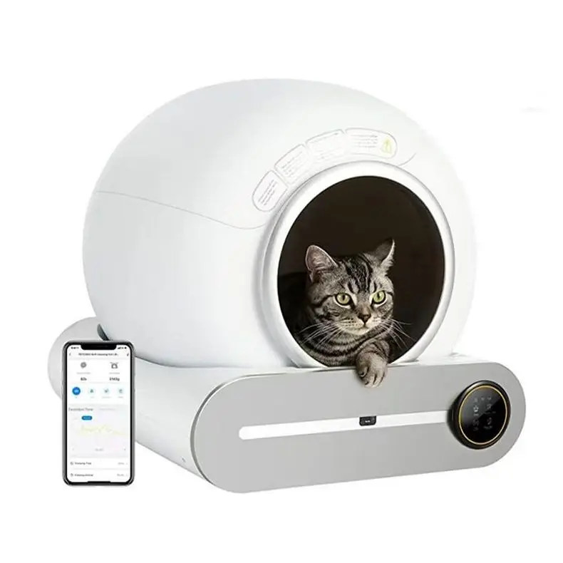 

Customized Designer WIFi Connection Automatic Smart Toilet for Cats Smart Cat Toilet Hidden Box