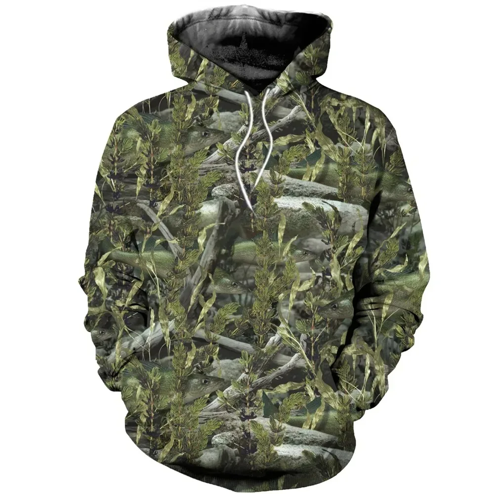 2024 Spring And Autumn Maple Leaves Camouflage 3d Hoodies Men Women Outdoor Fishing Camping Hunting Clothing Unisex Hooded Coats