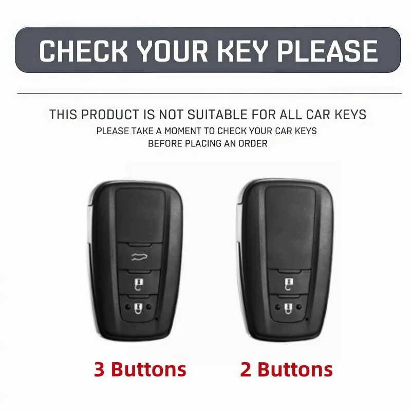 For Toyota Prius Camry CHR C-HR Corolla RAV4 Car Key Case Land Cruiser Prado Altis 2018-2022 Leather Car Key Fob Cover Case