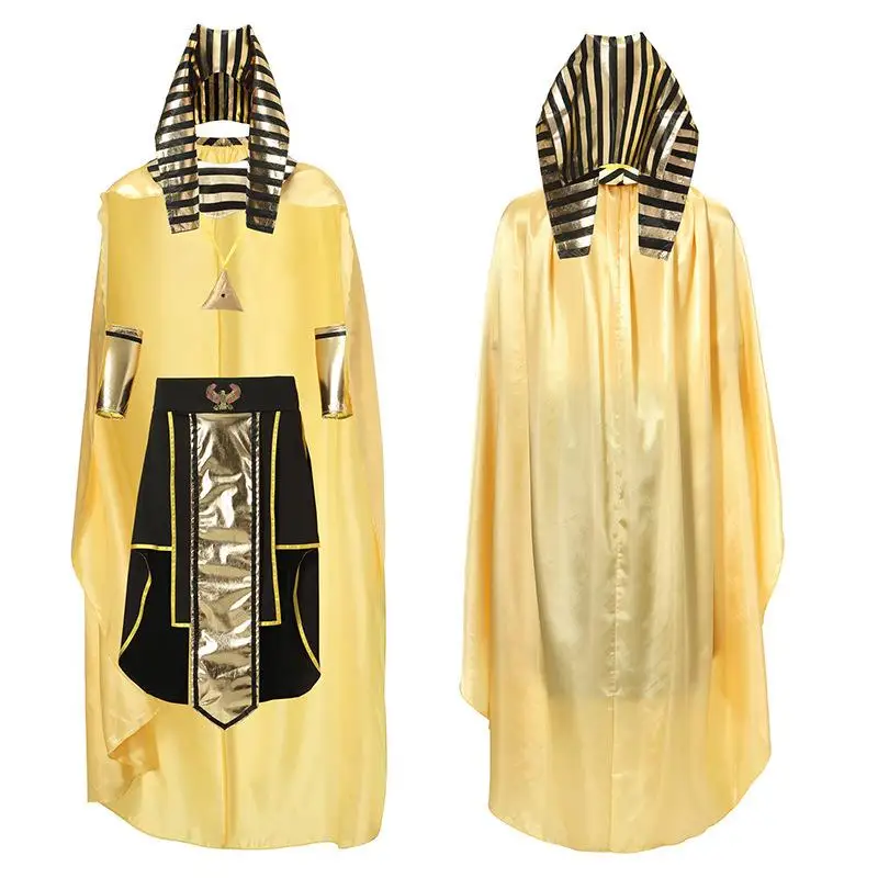 Erwachsene M Pharao Kostüm Halloween Maskerade Par Kleidung Rollenspiel Ägyptischer König Outfit Herren Faion Antikes Ägypten Thema