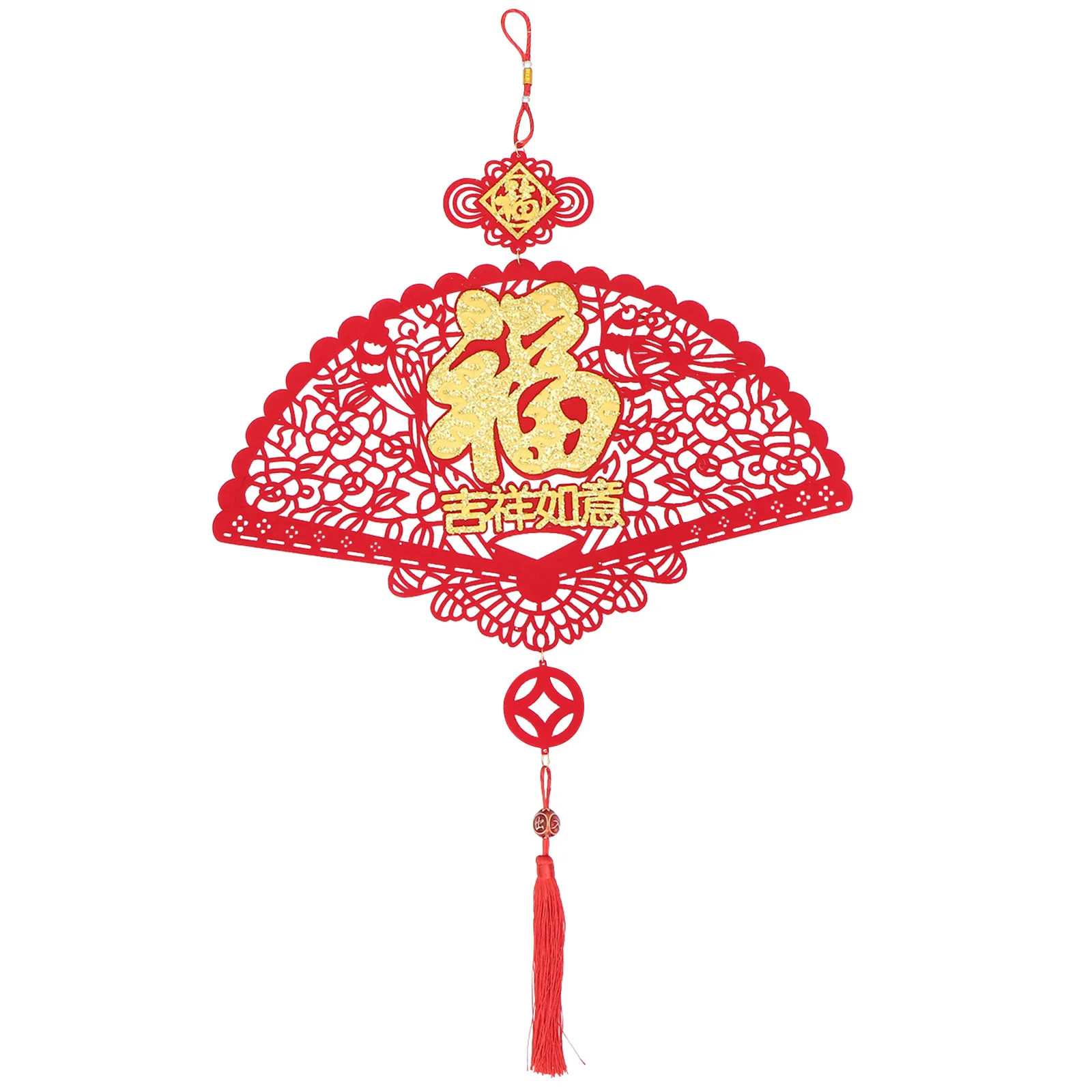 

Fu Character Pendants Red Decorative Hanging Home Celebration Chinese Knot Spring Festival Supplies Environmental