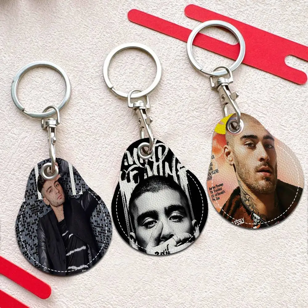 Singer Z-Zayn M-Malik Creative Cartoon Pattern Sensitive Access Card Protective Sleeve Keychain Fashion Decorative Pendant