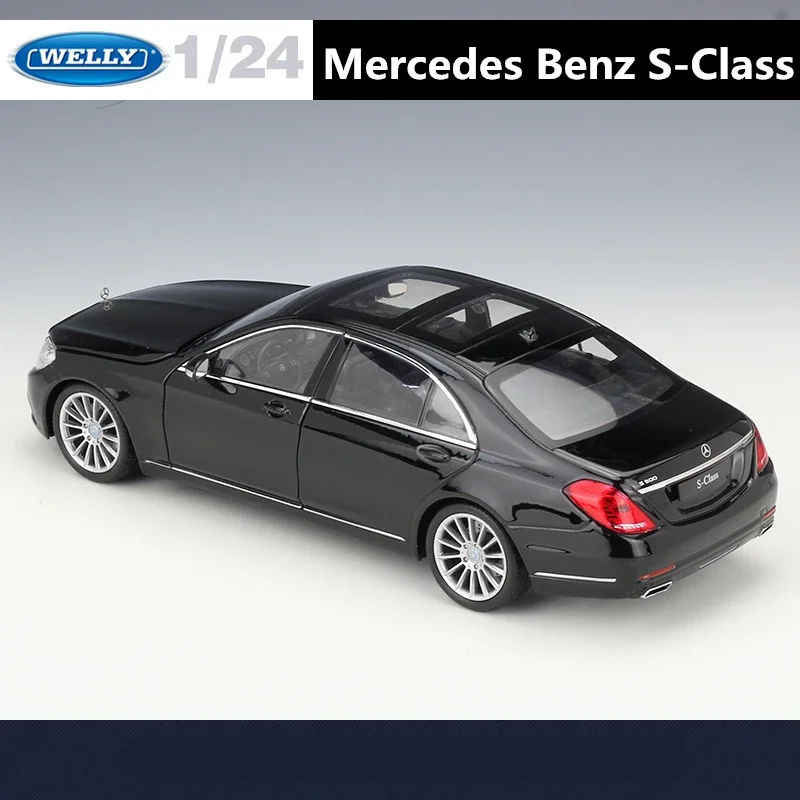 Welly 1:24 Mercedes Benz S-Class S500 Alloy Car Model Diecast Metal Toy Vehicles Car Model High Simulation Collection Kids Gifts