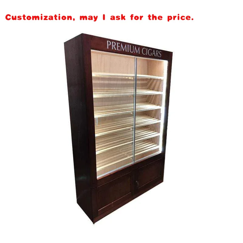 

custom.Retail Cigar Display Showcase Large Cigar Cabinet Display Shelve Lighting Cigar Shop